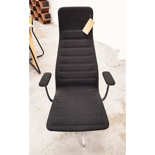 368 - CAPPELLINI LOTUS CHAIR, by Jasper Morrison, black fabric, 67cm W x 110cm H.