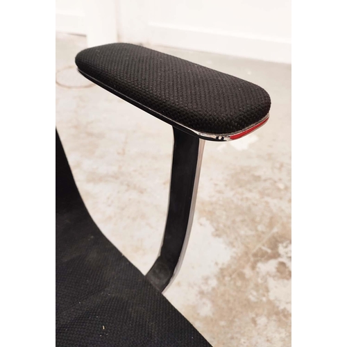 368 - CAPPELLINI LOTUS CHAIR, by Jasper Morrison, black fabric, 67cm W x 110cm H.