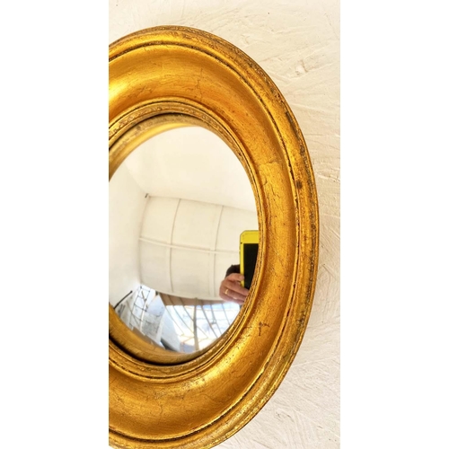 373 - CONVEX MIRRORS, a collection of twelve, Regency style gilt frames, of various sizes and designs, lar... 