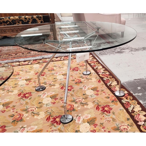 394 - TECNO NOMOS TABLE, Norman Foster, with a circular glass top, 120cm diam.