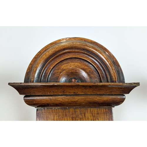 98 - HALL STAND, Victorian oak with mirror, hooks, glove compartment and drip trays, 197cm H x 87cm W x 3... 