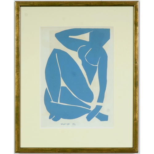 58 - HENRI MATISSE, blue nudes, a set of four lithographs, 1960, 33cm x 25cm each.