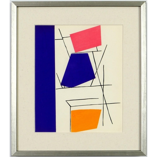 60 - A SET OF NINE ABSTRACT POCHOIR, edition 1500, 1952, Alberto Magnelli et al, 22.5cm x 17.5cm each. (S... 