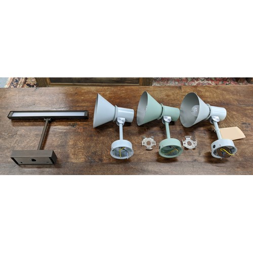 587 - ANGLEPOISE TYPE 80 WALL LIGHTS, a collection of three, 27cm x 14cm x 17cm approx, differing colours ... 