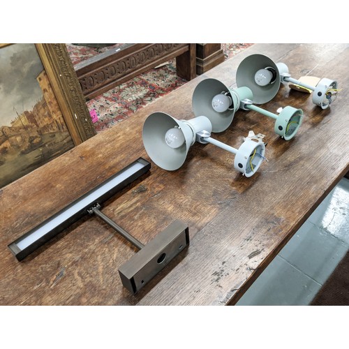 587 - ANGLEPOISE TYPE 80 WALL LIGHTS, a collection of three, 27cm x 14cm x 17cm approx, differing colours ... 