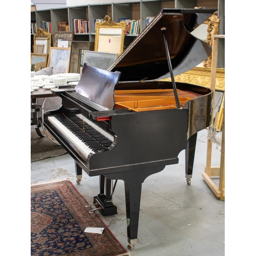 155 - BABY GRAND PIANO BY JOHN BROADWOOD AND SONS, 20th century ebonised, 97cm H x 143cm x 130cm.