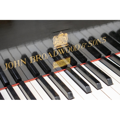 155 - BABY GRAND PIANO BY JOHN BROADWOOD AND SONS, 20th century ebonised, 97cm H x 143cm x 130cm.