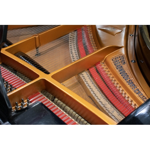 155 - BABY GRAND PIANO BY JOHN BROADWOOD AND SONS, 20th century ebonised, 97cm H x 143cm x 130cm.