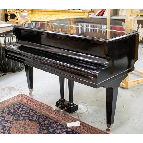 155 - BABY GRAND PIANO BY JOHN BROADWOOD AND SONS, 20th century ebonised, 97cm H x 143cm x 130cm.