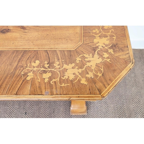 265 - WRITING TABLE, Biedermeier walnut, olivewood and marquetry with frieze drawer, 80cm H x 122cm x 62cm... 