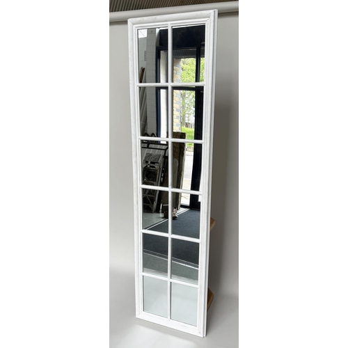 289 - 'WINDOW' MIRROR, white painted in the form of a window, 220cm H x 60cm W.