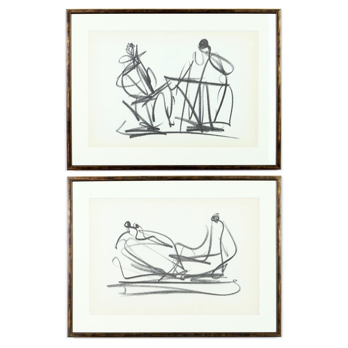 53 - HENRY MOORE, a pair of off set lithographs from the 1954 edition, 30.5cm x 45cm.