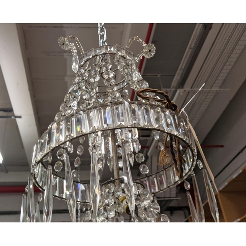 169 - CHANDELIER, of large proportions, with tiers, 120cm H.