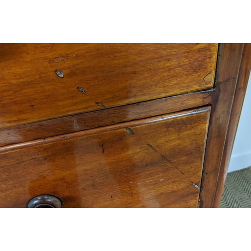 252 - CHEST, Victorian mahogany with five drawers, 122cm H x 123cm x 56cm.