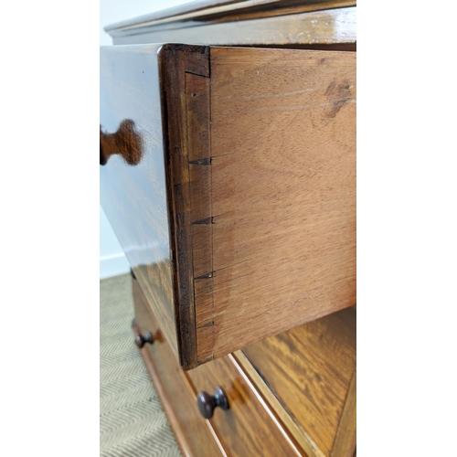 254 - CHEST, Victorian mahogany with five drawers, 119cm H x 120cm x 50cm.