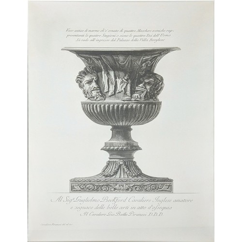 325 - CONTEMPORARY SCHOOL PRINTS, a pair, monochrome studies of urns, 76cm H x 65cm. (2)