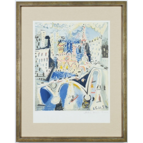 73 - AFTER PABLO PICASSO NOTRE DAME LITHOGRAPH, on arches paper – embossed numbered edition of 500 copy o... 