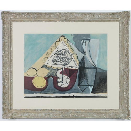 72 - PABLO PICASSO, Still Life with Lemons, rare pochoir from Joie de Vivre suite, printed by Daniel Jaco... 