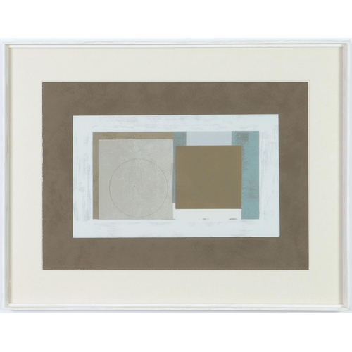 69 - AFTER BEN NICHOLSON ABSTRACT, composition Silkscreen on vellum Box frame 42cm x 61cm.