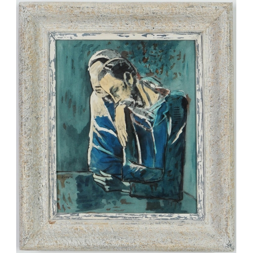 70 - PABLO PICASSO, la Coppia, blue period rare pochoir, signed in the plate Rare edition: 200 Milan Silv... 