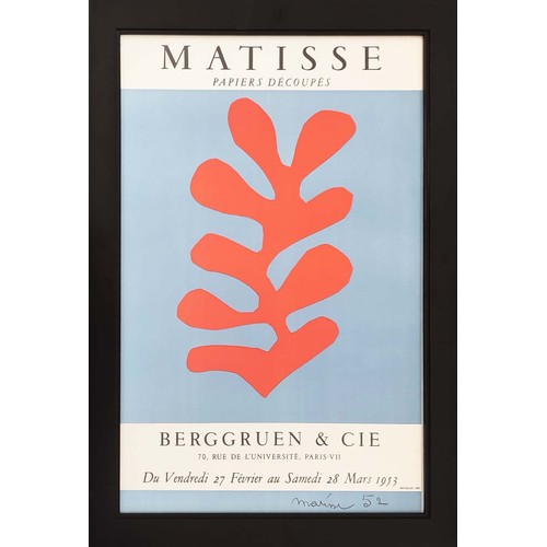 78 - HENRI MATISSE (1869-1954), 'Papiers Decoupes', lithographic poster, 60cm x 39cm, framed.