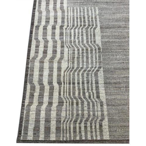 96 - CONTEMPORARY MOROCCAN DESIGN WOOL CARPET, 305cm x 244cm.