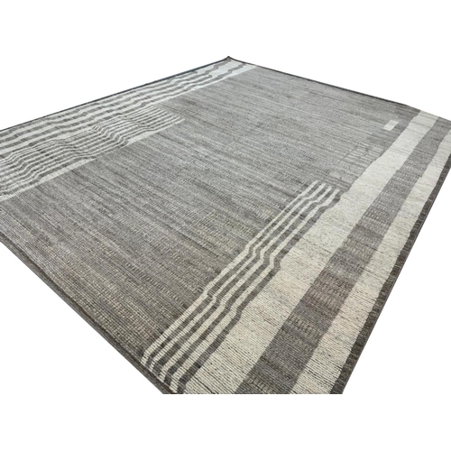 96 - CONTEMPORARY MOROCCAN DESIGN WOOL CARPET, 305cm x 244cm.