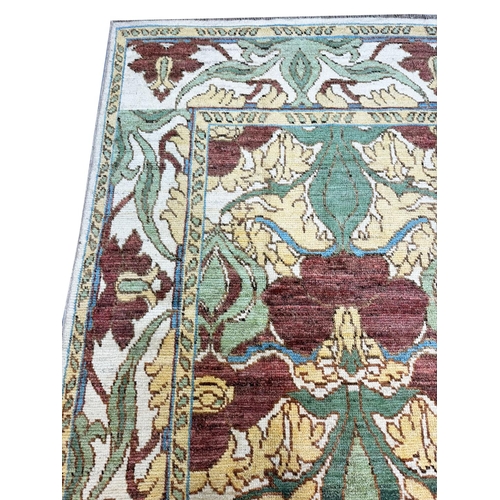 101 - FINE CFA VOYSEY DESIGN OUSHAK CARPET, 345cm x 250cm.