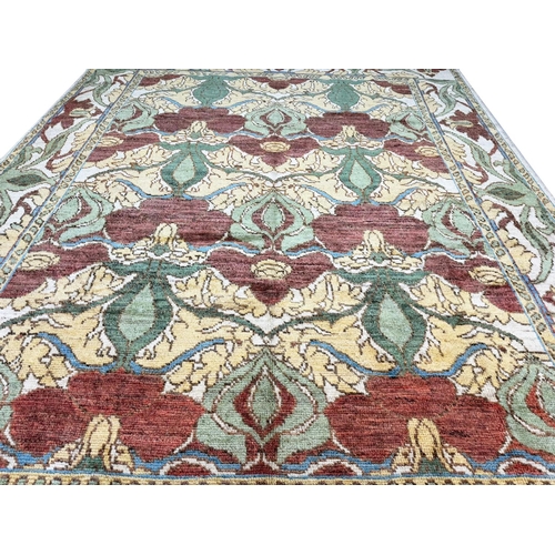 101 - FINE CFA VOYSEY DESIGN OUSHAK CARPET, 345cm x 250cm.