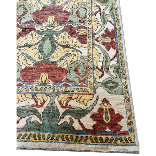 101 - FINE CFA VOYSEY DESIGN OUSHAK CARPET, 345cm x 250cm.