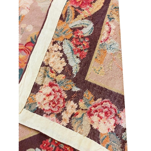 85 - FINE FRENCH AUBUSSON DESIGN NEEDLEWORK CARPET, 400cm x 270cm.