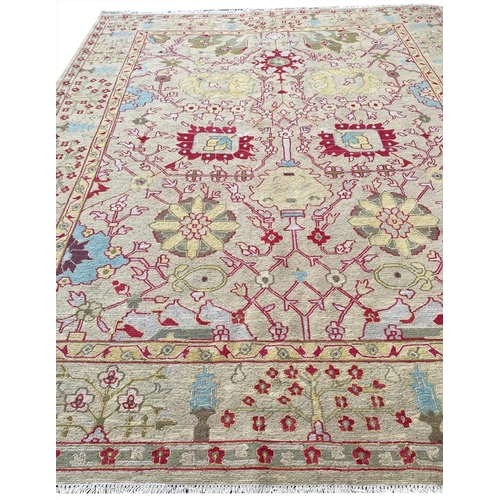 100 - OUSHAK DESIGN SOUMAK CARPET, 309cm x 247cm.