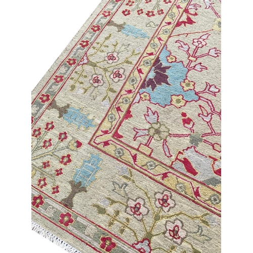 100 - OUSHAK DESIGN SOUMAK CARPET, 309cm x 247cm.