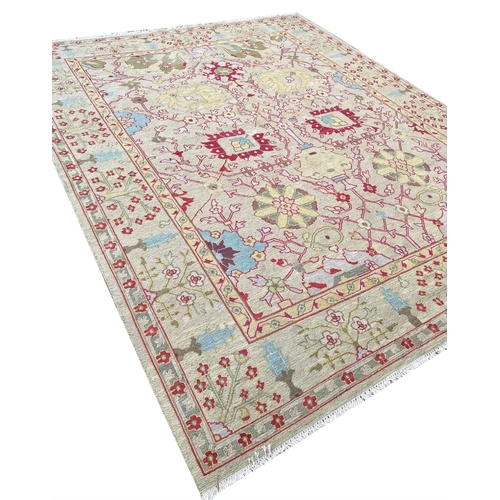 100 - OUSHAK DESIGN SOUMAK CARPET, 309cm x 247cm.