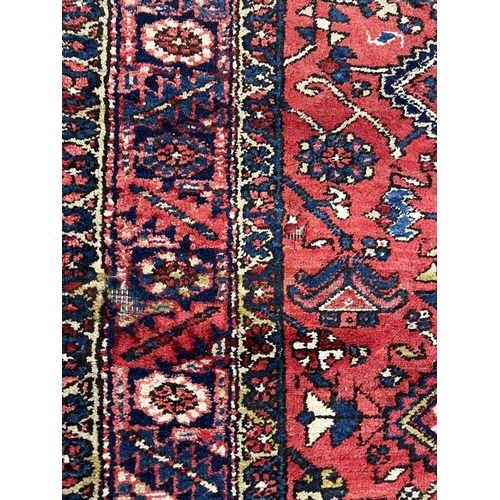 100A - ANTIQUE HERIZ RUNNER, 430cm x 117cm.