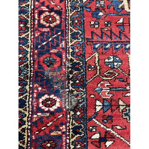 100A - ANTIQUE HERIZ RUNNER, 430cm x 117cm.