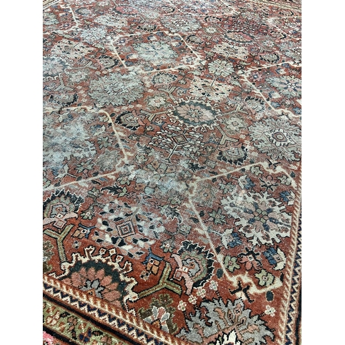 105A - ANTIQUE MAHAL CARPET, 420cm x 329cm.