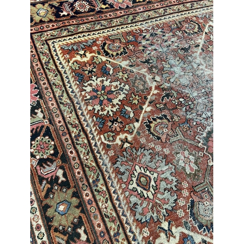 105A - ANTIQUE MAHAL CARPET, 420cm x 329cm.