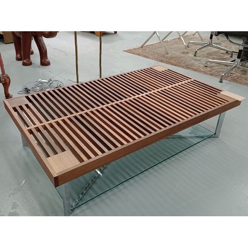 363 - ATTRIBUTED TO LIGNE ROSET PONTON TABLE, by Osko + Deichmann, 70cm D x 120cm L x 30cm H.