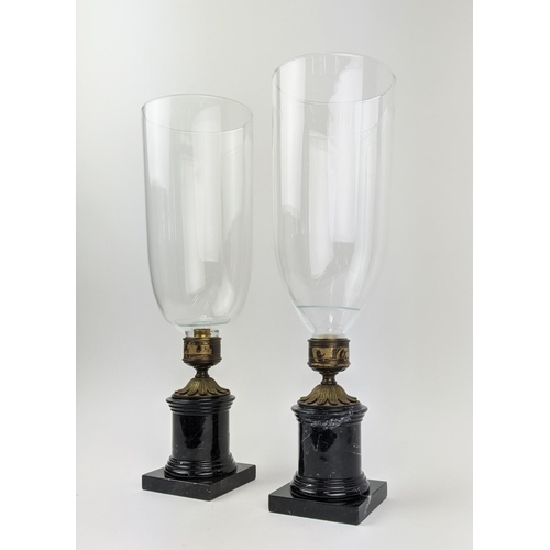 28 - STORM LANTERNS, a pair, Regency design, 51cm H. (2)