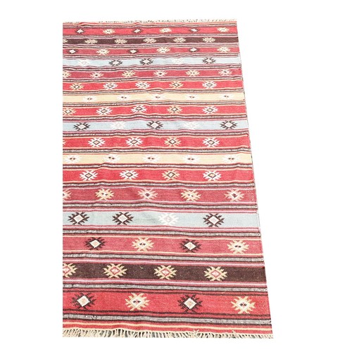 92 - VINTAGE INDIAN KILIM, 273cm x 192cm.