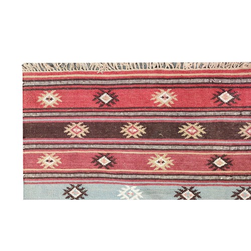 92 - VINTAGE INDIAN KILIM, 273cm x 192cm.