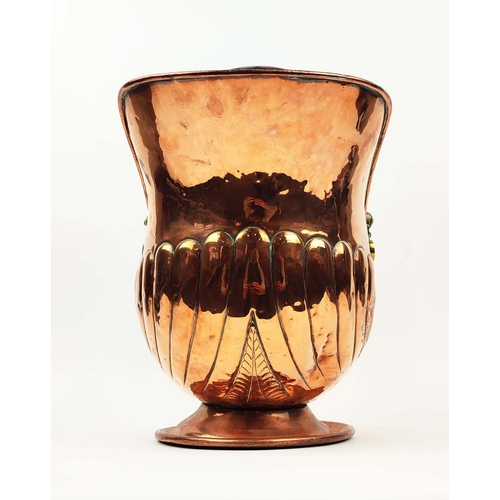 26A - LARGE VICTORIAN COPPER HELMET COAL SCUTTLE, mid-19th  century, by William Soutter & Sons of Birmingh... 