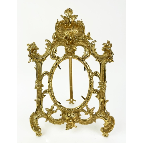 29 - PICTURE FRAMES, a pair, Rococo style, gilt metal, 35cm H x 23cm W. (2)