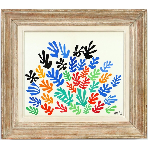 66 - HENRI MATISSE, 'La gerbe', original lithograph after Matisse's cut outs 1954, printed by Mourlot, 34... 