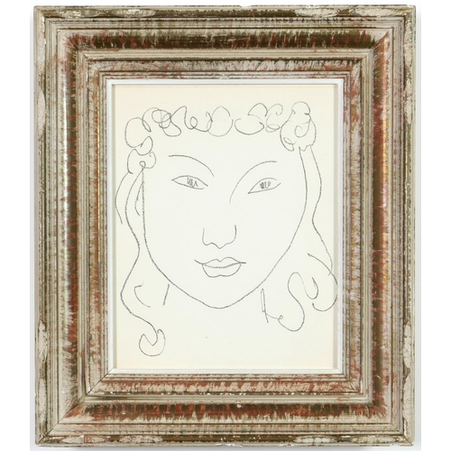 67 - HENRI MATISSE, 'Portrait of a young woman', original lithograph, printed by Maeght, 24cm x 19cm.