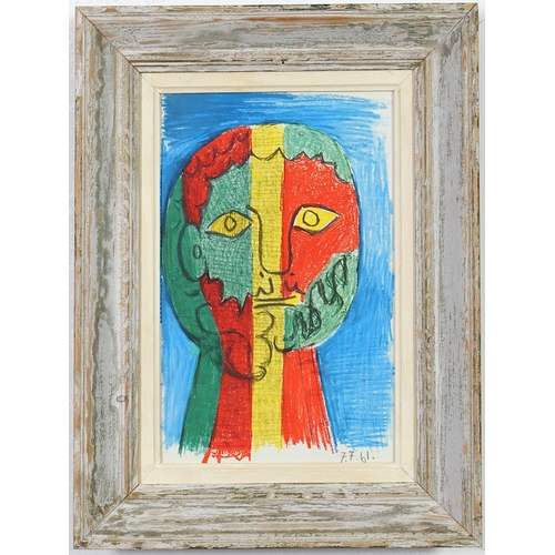 68 - AFTER PABLO PICASSO, Head of a man, off set lithograph, vintage French frame, 37cm x 23cm.