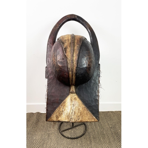 7 - CHAMBA ZOOMORPHIC BUSHCOW MASK (Nigeria-Cameroon), 98cm H x 42cm W.