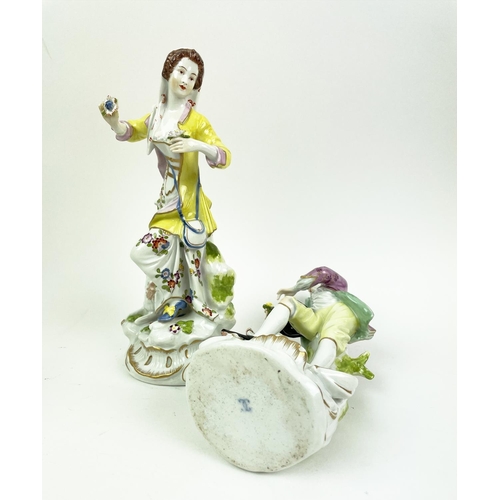 10 - QUANTITY OF VARIOUS 18TH/19TH CENTURY PORCELAIN, including Meissen potpourri pierced lidded vases, a... 