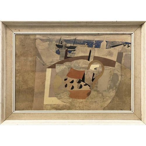 34 - BEN NICHOLSON, 'St Ives Rooftops' lithograph, laid on board, 45cm x 69cm, framed.